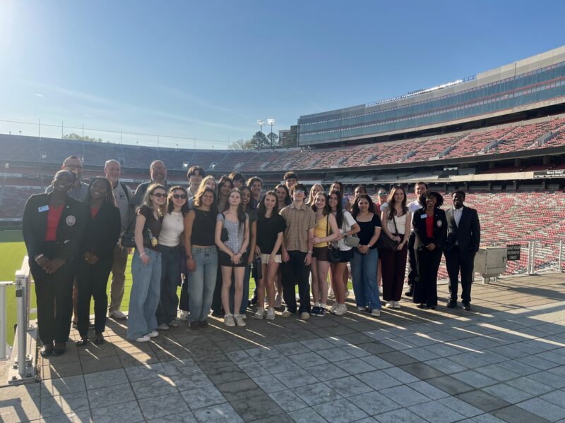 UGA 2026 Group at Sanford Stadium with Arch Society (1)